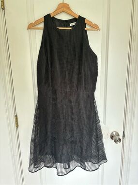 Mixt by Heidi Weisel Black Sheer Organza Overlay Dress 10